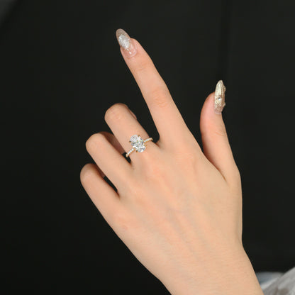 4.5 Carat Oval Moissanite Ring