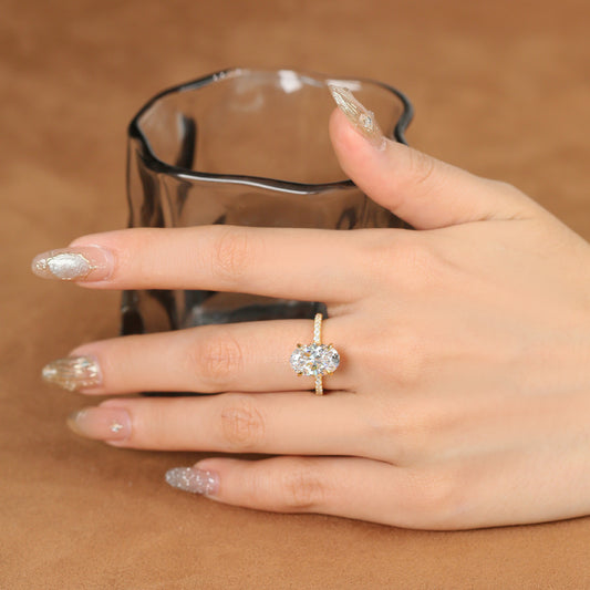 4.5 Carat Oval Moissanite Ring