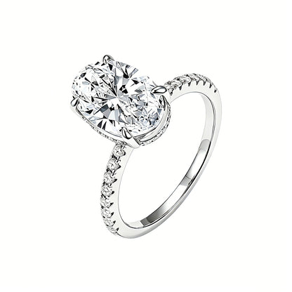 4.5 Carat Oval Moissanite Ring