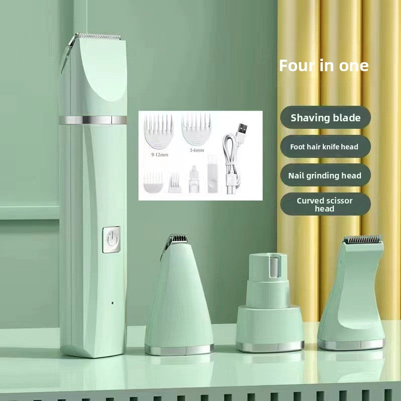 4-in-1 Electric Pet Grooming Kit with Nail Trimmer and Hair Remover
