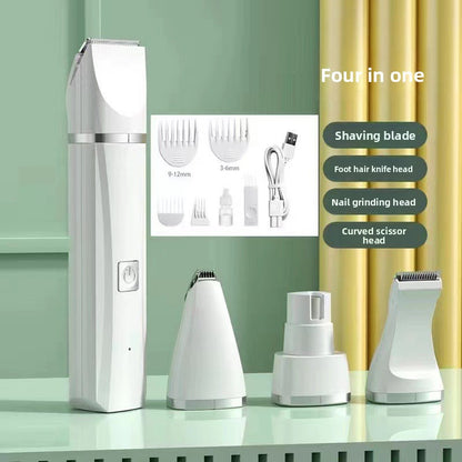 4-in-1 Electric Pet Grooming Kit with Nail Trimmer and Hair Remover
