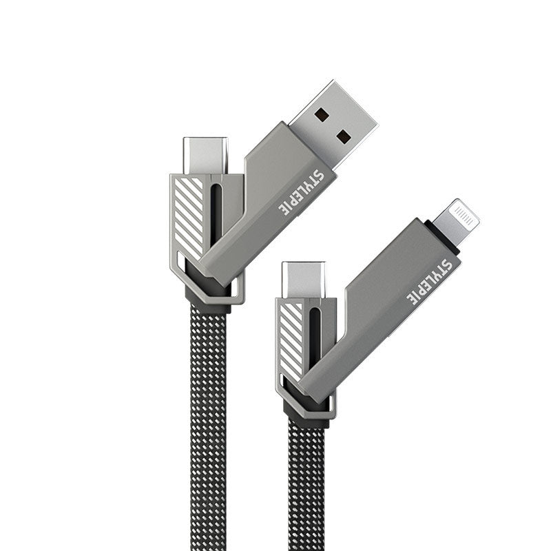 4-in-1 Fast Charging Data Cable with Multiple Interfaces