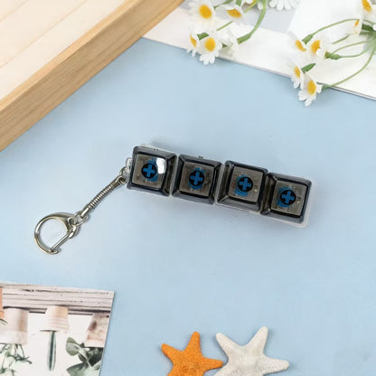 4-Key Mechanical Luminous Keychain Stress Relief Toy