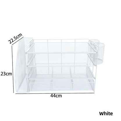 4 Layer Metal Desk File Organizer