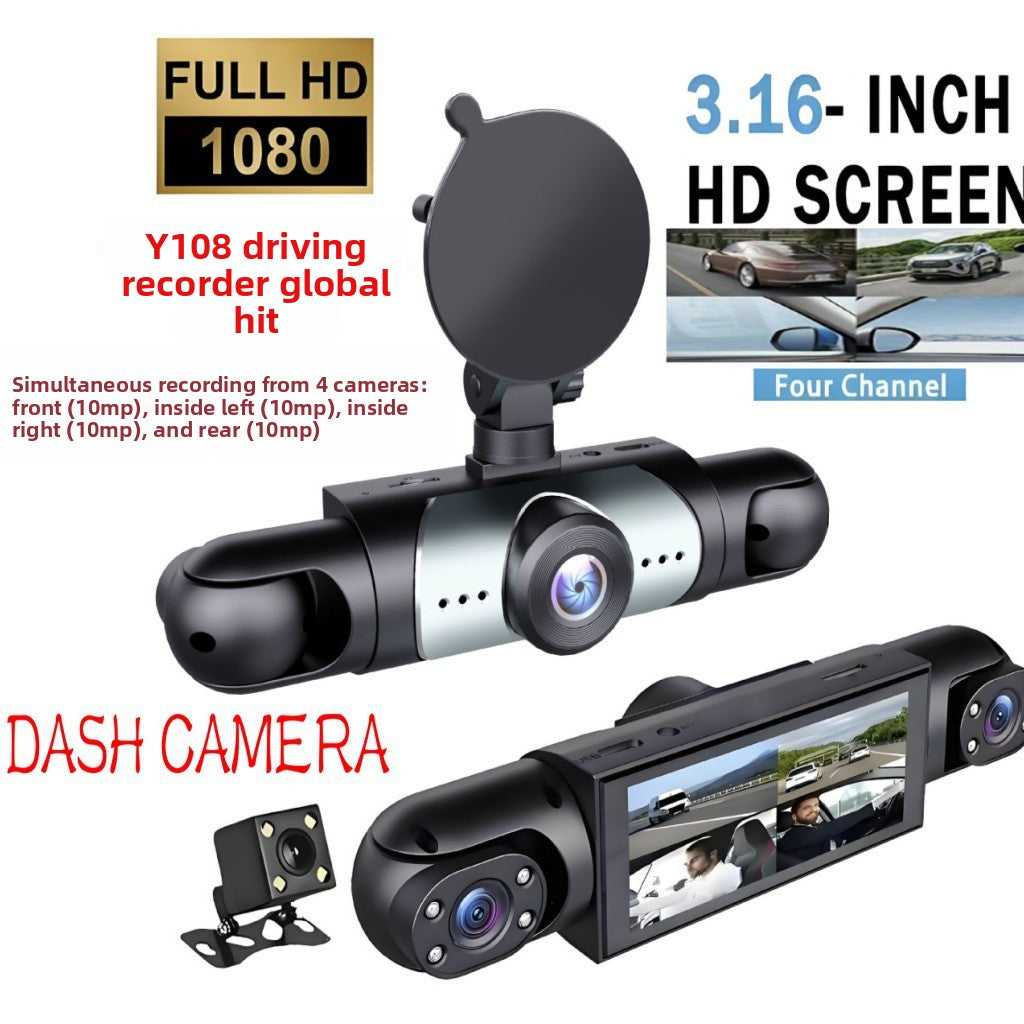 4-Lens 360-Degree Car DVR Recorder