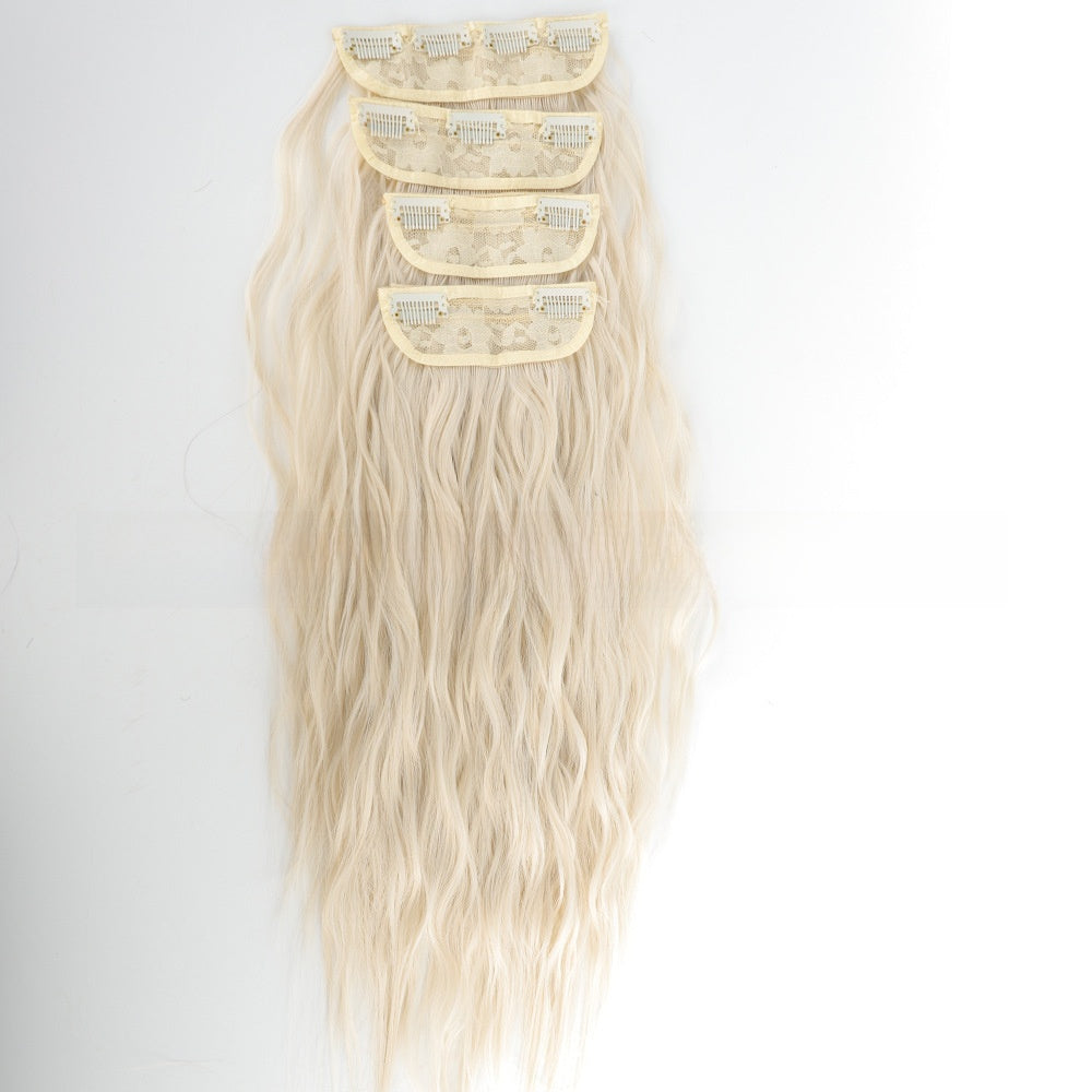 4-Piece Water Wave Clip-In Synthetic Hair Extensions