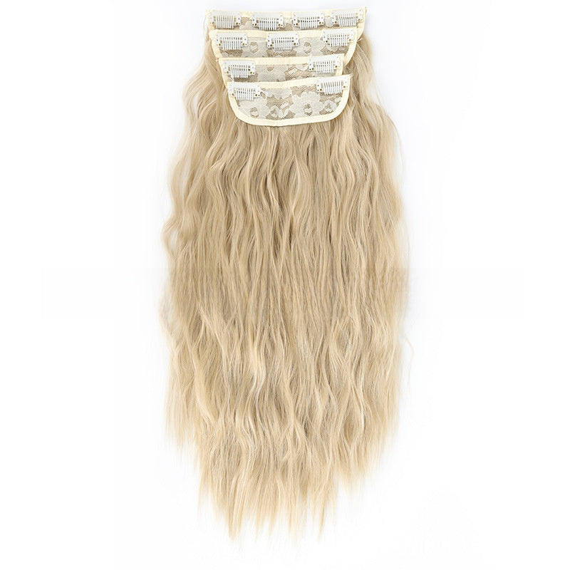 4-Piece Water Wave Clip-In Synthetic Hair Extensions