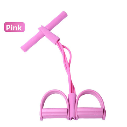 4-Tube Thickened Pedal Fitness Puller with Resistance Bands