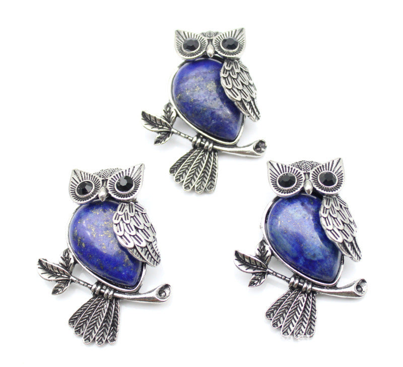 Buy DIY Alloy Owl Brooch with Crystals Stylish Pin Online