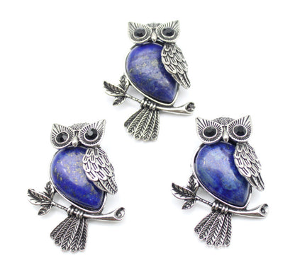 Buy DIY Alloy Owl Brooch with Crystals Stylish Pin Online