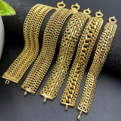 Buy Minimalist Double-Row Chain Wide Mesh Bracelet Elegant Design