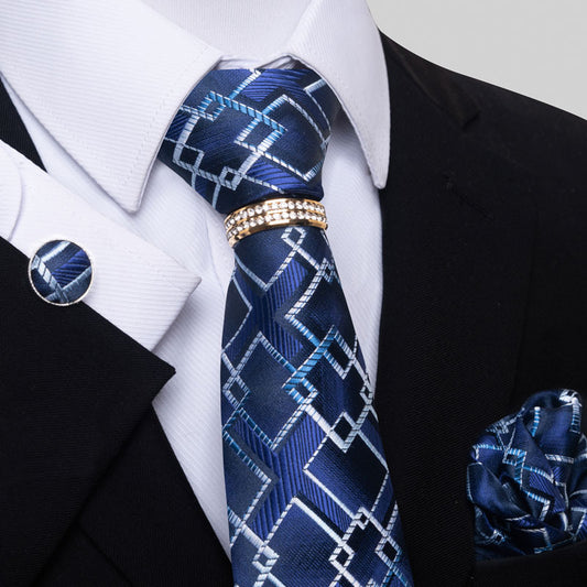 Multi Colored Striped Floral Mens Tie for Formal Party Wear