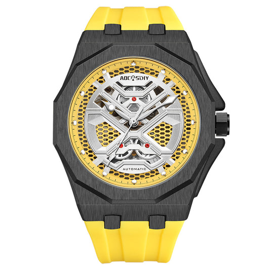 Buy Trendy Hollow Mechanical Watch with Water Resistance
