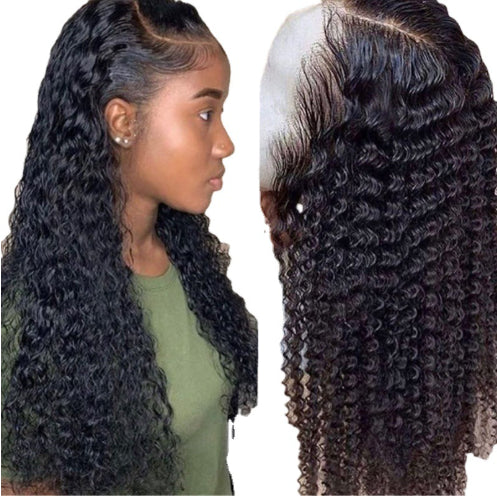 Brazilian Curly Lace Front Human Hair Wigs Natural Style