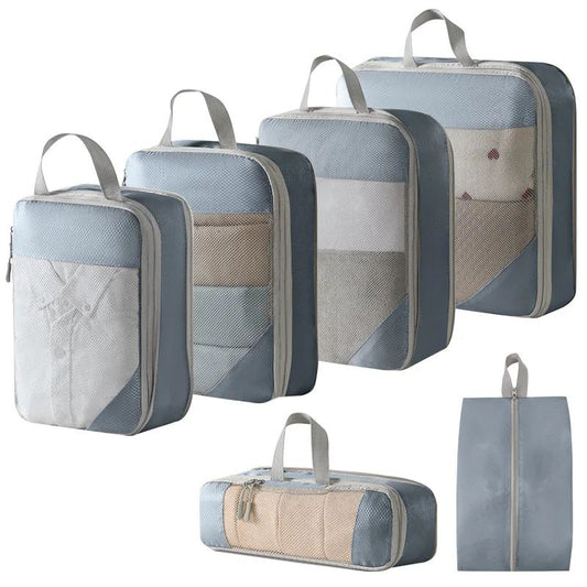 Compression Packing Cubes for Suitcases and Travel Bags Set