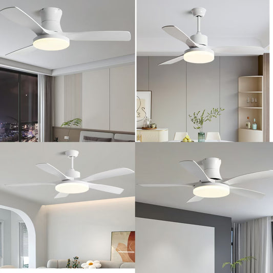 Retro Ceiling Fan Light with Smart Control and Modern Comfort
