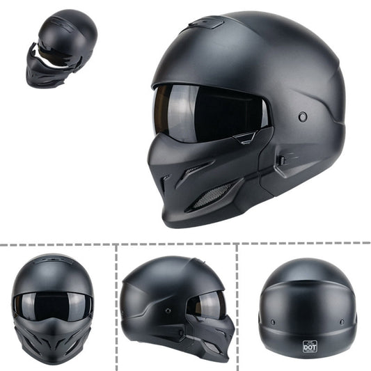 Black Scorpion Vintage Combo Half Helmet for Riders