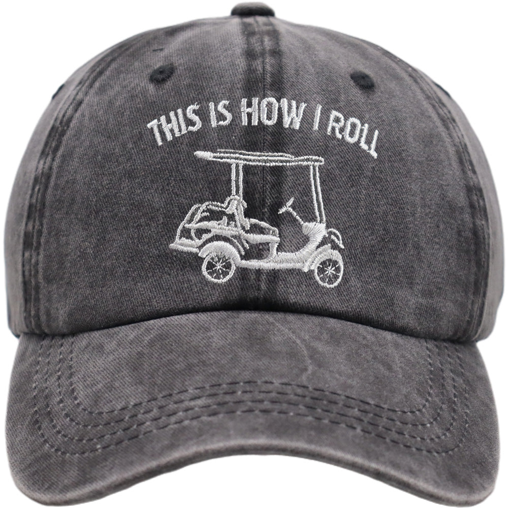Buy 2pcs This Is How I Roll Golf Cart Hat – Adjustable Cotton Cap