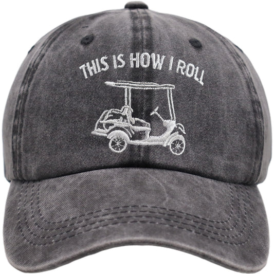 Buy 2pcs This Is How I Roll Golf Cart Hat – Adjustable Cotton Cap