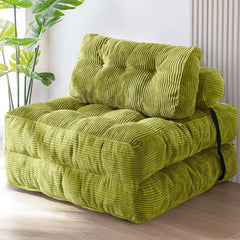Green-corduroy fabric