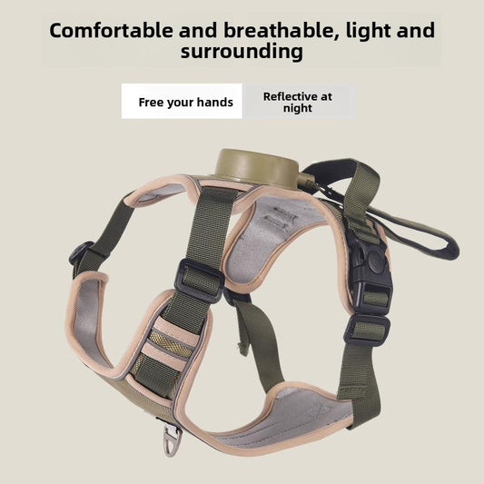 Automatic Retractable Dog Leash Harness Reflective Vest Fit