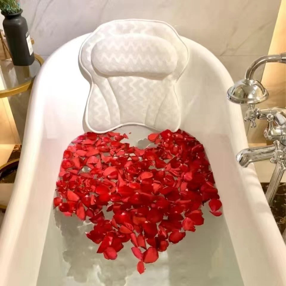 4D Mesh Butterfly Bathtub Pillow with Suction Cup