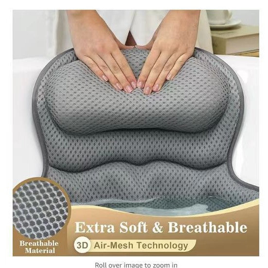 4D Mesh Butterfly Bathtub Pillow with Suction Cup