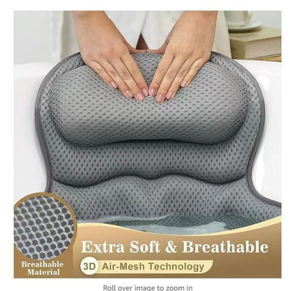 4D Mesh Butterfly Bathtub Pillow with Suction Cup