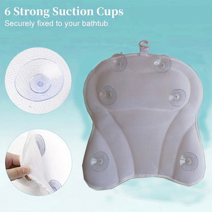 4D Mesh Butterfly Bathtub Pillow with Suction Cup