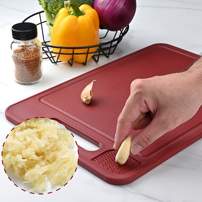 Dual-Sided Aluminum Cutting Board with Knife Sharpener