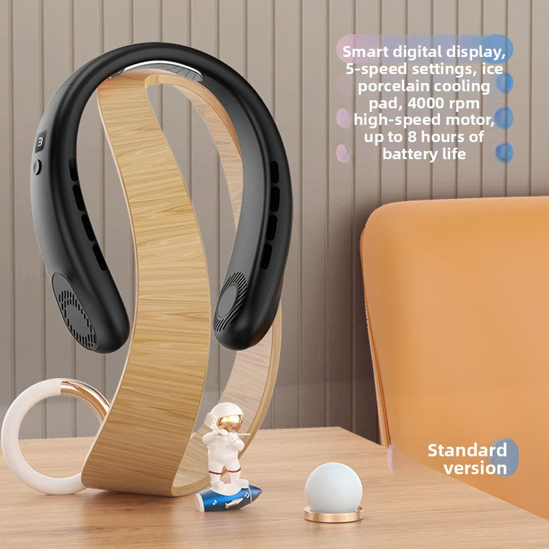 Portable Bladeless Neck Fan with USB Charging and Airflow