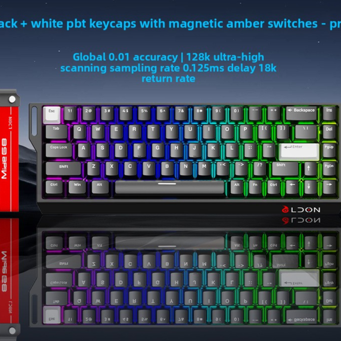 68 Keys Wired Mechanical Gaming for Keyboard Magnetic Axis