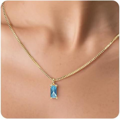 Delicate Zircon Pendant Necklace Womens Fashion Jewelry