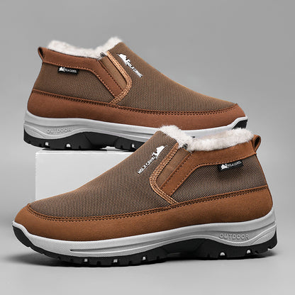 Men’s Warm Snow Boots Non-Slip Fleece Lined Cotton Winter