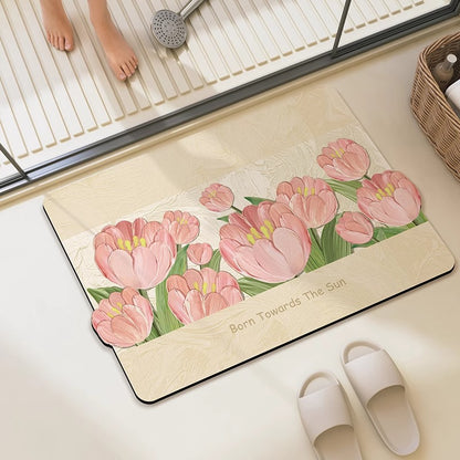 Diatomaceous Earth Bath Mat for Quick-Dry Bathroom Comfort