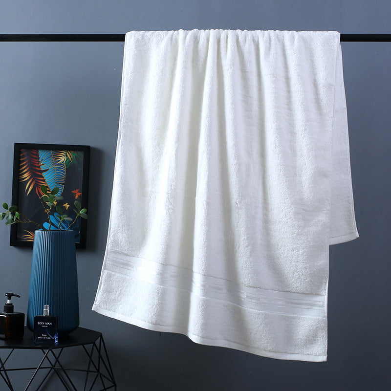 Pure Color Cotton Bath Towel Set Perfect for Beach and Home