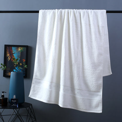 Pure Color Cotton Bath Towel Set Perfect for Beach and Home