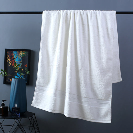 Pure Color Cotton Bath Towel Set Perfect for Beach and Home
