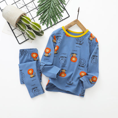 Children’s Autumn Long Trousers Cotton Home Underwear Set