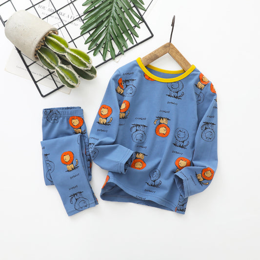 Children’s Autumn Long Trousers Cotton Home Underwear Set