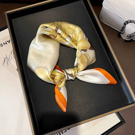 Buy Beige Silk Square Scarf for Women Versatile & Easy to Style