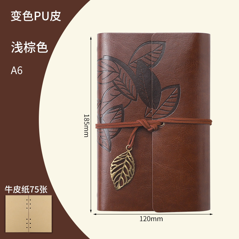 Creative Vintage Leaves Travel Diary Notebook Stationery