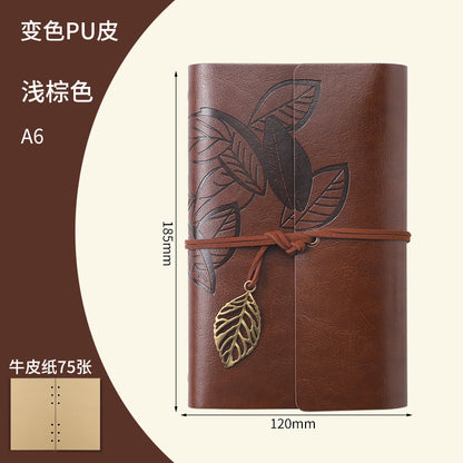 Creative Vintage Leaves Travel Diary Notebook Stationery