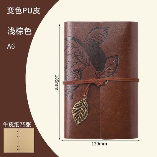Creative Vintage Leaves Travel Diary Notebook Stationery