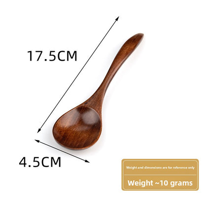Long Handle Solid Wood Soup Spoon and Rice Spoon Tool