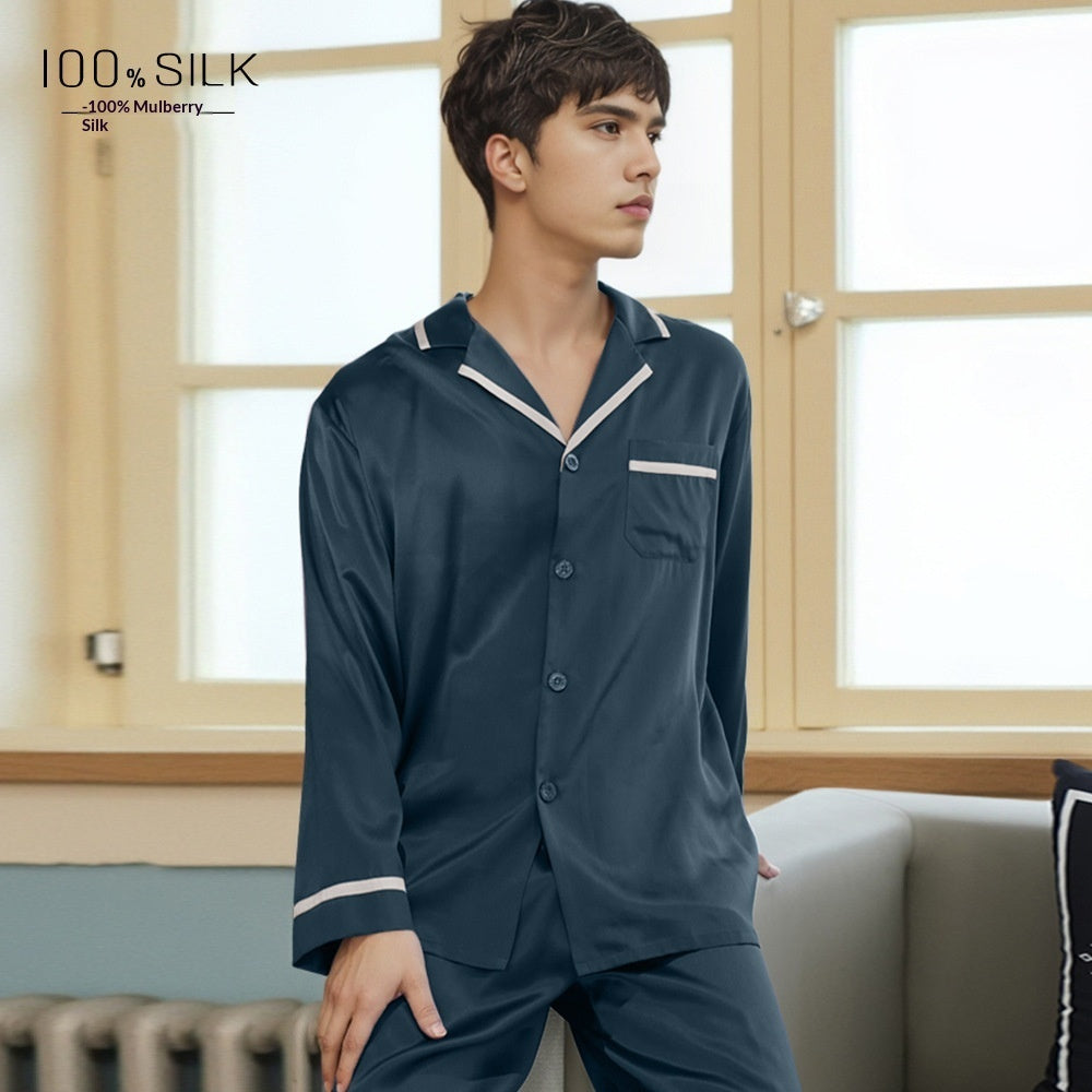 Mumi Heavyweight Silk Pajamas for Men Comfortable Sleepwear