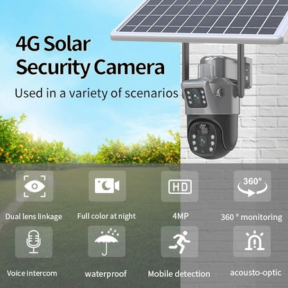 4G Solar PTZ Dual Lens Outdoor Camera