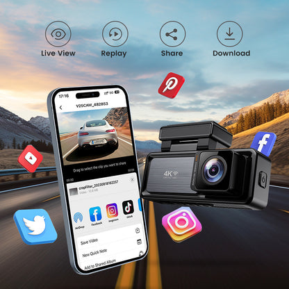 4K Dual Channel Car DVR