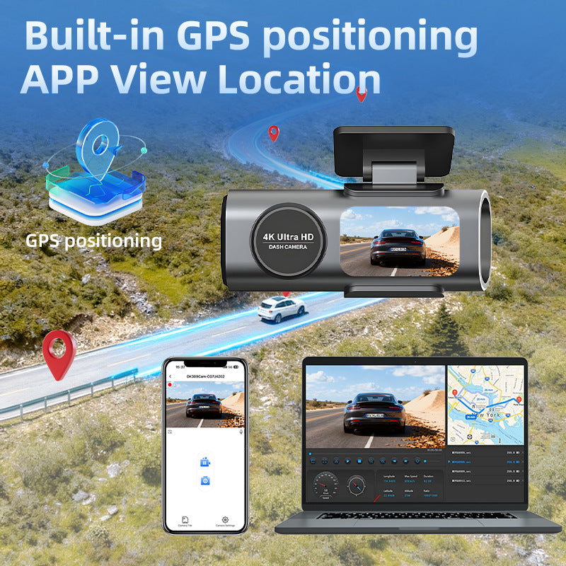4K Dual Dash Cam with WiFi and GPS