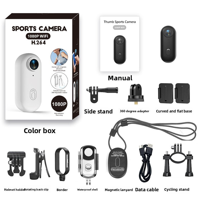 4K Thumb Action Camera with Wi-Fi and Magnetic Mount